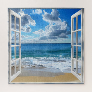 Fenster "Sonniges Meer" Puzzle