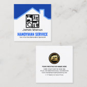 Fenster "Spezielle Handyman-Tools" Quadratische Visitenkarte (Vorne/Hinten)