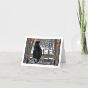 Fenster "Tabby Cat Looking Out" Karte