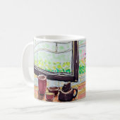 Fenster Tee und Blumen Kaffeetasse (Vorderseite Links)
