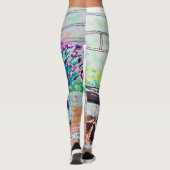 Fenster Tee und Blumen Leggings (Rückseite)