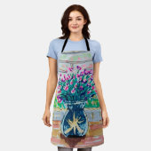 Fenster Tee und Blumen Schürze (Getragen)