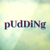 Fenster / Türklammer anpassen - Pudding-Design Fensteraufkleber (Blatt 3)