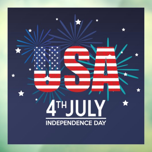 Fenster "Unabhängigkeitstag" Fensteraufkleber (Blatt 3)