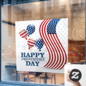 Fenster "Unabhängigkeitstag" Fensteraufkleber (Café-Fenster)