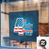 Fenster "Unabhängigkeitstag" Fensteraufkleber (Café-Fenster)