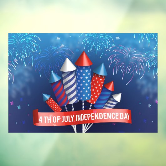 Fenster "Unabhängigkeitstag" Fensteraufkleber (Blatt 3)