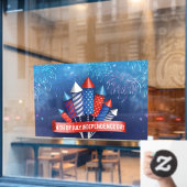 Fenster "Unabhängigkeitstag" Fensteraufkleber (Café-Fenster)