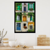 Fenster und Türen Frankreichs Poster (Küche)