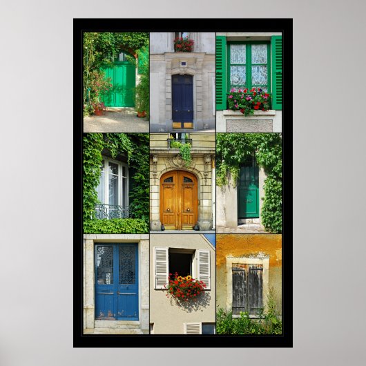 Fenster und Türen Frankreichs Poster (Vorne)