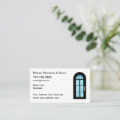 Fenster und Türen Moderne Visitenkarten Visitenkarte (Stehend Vorderseite)