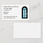 Fenster und Türen Moderne Visitenkarten Visitenkarte (Vorne/Hinten)