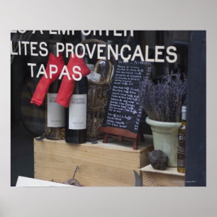 Fenster und Wein anzeigen Poster