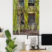 Fenster und Weinreben Poster (Heimbüro)