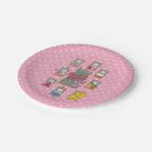 Fenster Vintage Kunst Pappteller (Schrägansicht)