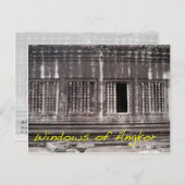 Fenster von Angkor Postkarte (Vorne/Hinten)
