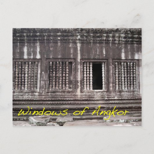 Fenster von Angkor Postkarte (Vorderseite)