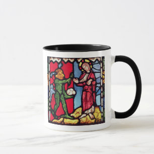Fenster von Troyes-Kathedrale, die das Temptatio Tasse