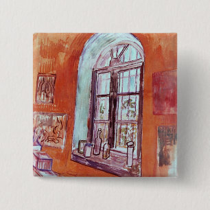 Fenster von Vincent van Gogh's Studio am Asyl Button