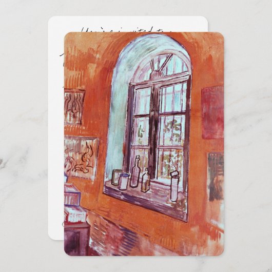 Fenster von Vincent van Gogh's Studio am Asyl Einladung (Vorne/Hinten)