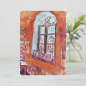 Fenster von Vincent van Gogh's Studio am Asyl Einladung (Stehend Vorderseite)