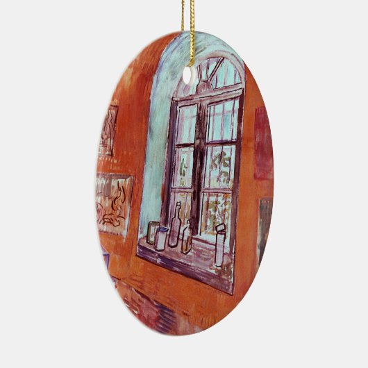 Fenster von Vincent van Gogh's Studio am Asyl Keramik Ornament (Rechts)