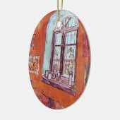Fenster von Vincent van Gogh's Studio am Asyl Keramik Ornament (Links)