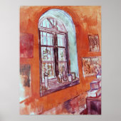 Fenster von Vincent van Gogh's Studio am Asyl Poster (Vorne)