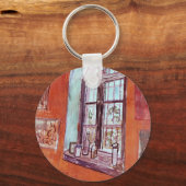 Fenster von Vincent van Gogh's Studio am Asyl Schlüsselanhänger (Vorderseite)