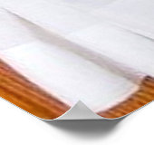 Fenster Vorhänge Blume Landschaftsschutzposter Poster (Ecke)