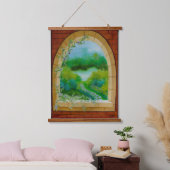 Fenster Wandteppich Mit Holzrahmen (Schlafzimmer)