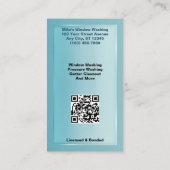 Fenster waschen und reinigen visitenkarte (Rückseite)