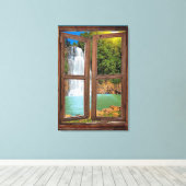 "Fenster Wasserfall-Ansicht", Canvas drucken Leinwanddruck (Insitu (Holzboden))