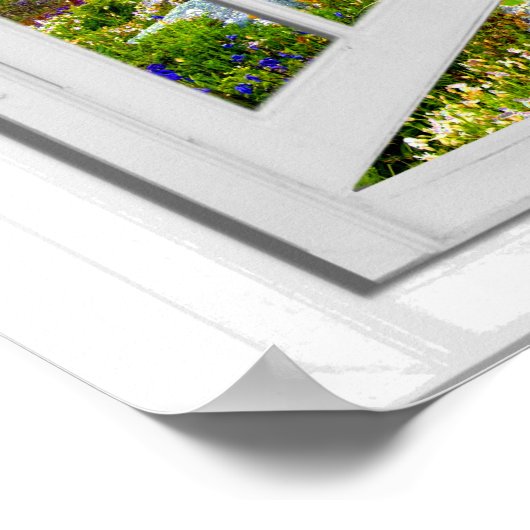 Fenster "Wasserfall-Ansicht" Trompe l'oeil-Effekt- Poster (Ecke)