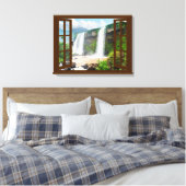 Fenster "Wasserfälle anzeigen" Imitate Leinwanddruck (Insitu (Schlafzimmer))