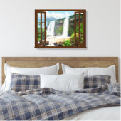 Fenster "Wasserfälle anzeigen" Imitate Leinwanddruck (Insitu (Schlafzimmer))