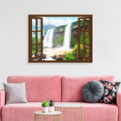 Fenster "Wasserfälle anzeigen" Imitate Leinwanddruck (Insitu (Wohnzimmer))