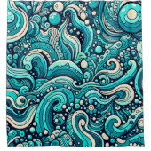 "Fenster "Waves" Duschvorhang (Vorderseite)