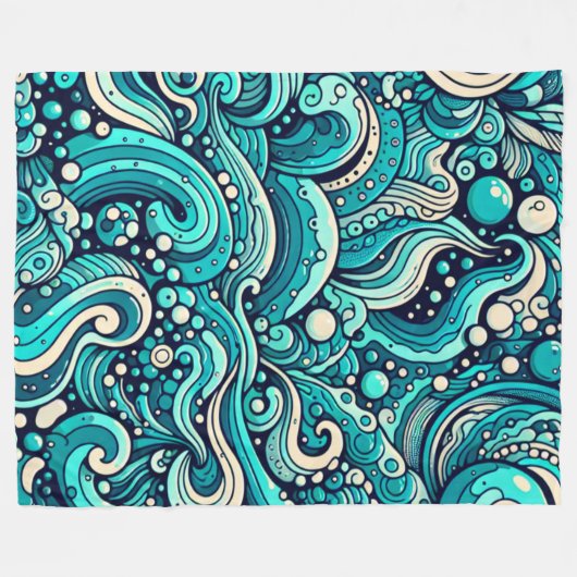 "Fenster "Waves" Fleecedecke (Vorderseite (Horizontal))