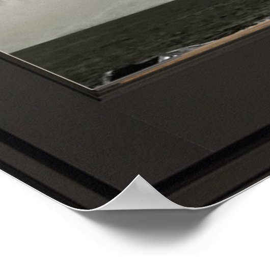 Fenster "Weiße Blume blüht 24x24 Schwarze Imitate" Poster (Ecke)