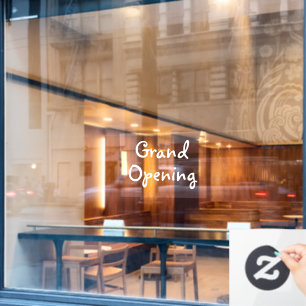 Fenster "White Grand Opening Store" für Unternehme Fensteraufkleber