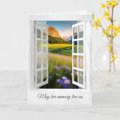 Fenster "Wildblume Beileid" Karte (Gelbe Blume)