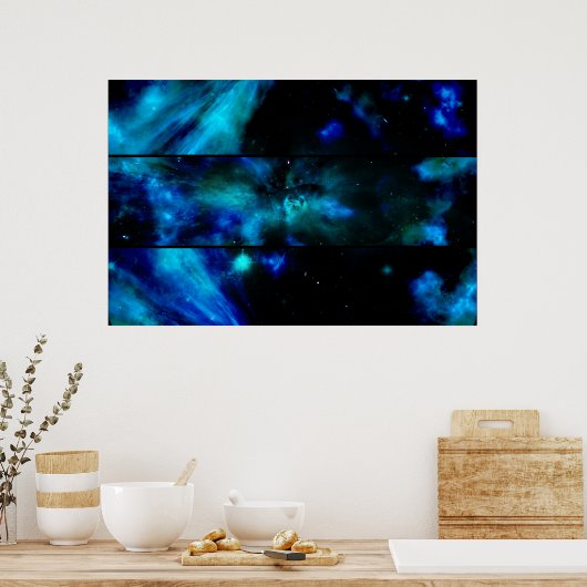 Fenster zu einem Space View Poster (Küche)