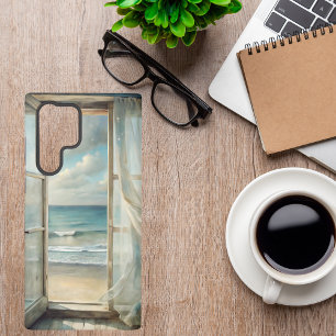 Fenster zu einer Meeresbrise Aquarell Küste Samsung Galaxy Hülle