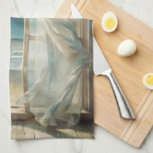 Fenster zu einer Meeresbrise | Küste Geschirrtuch (Viertel Falte)