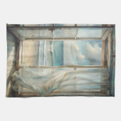 Fenster zu einer Meeresbrise | Küste Geschirrtuch (Horizontal)