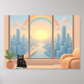 Fenster zu einer Traumwelt Poster