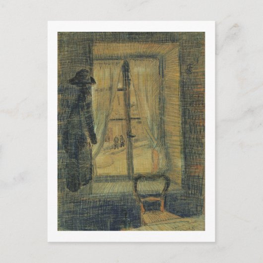 Fenster zum Bataille Restaurant Van Gogh Fine Art Postkarte (Vorderseite)