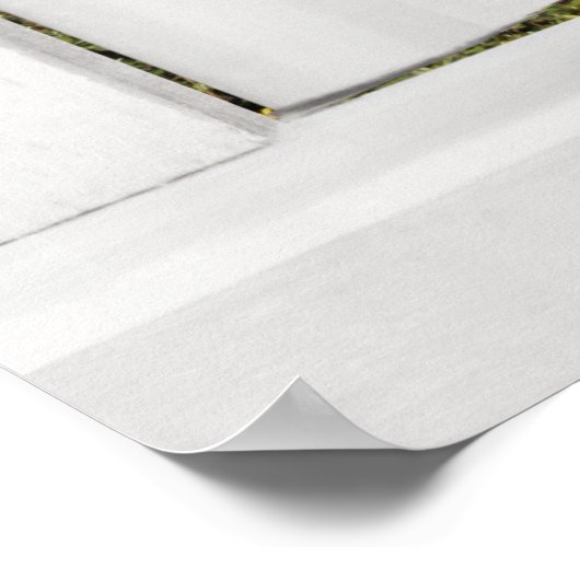 Fenster zum Garten öffnen mit rosa Tulips Poster (Ecke)