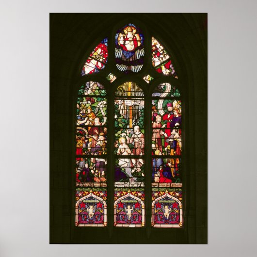 Fenster zur Taufe Christi, 1490 Poster (Vorne)